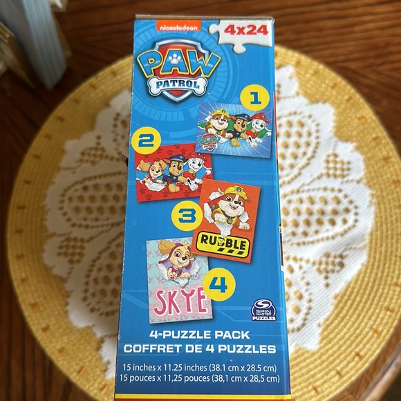 Nickelodeon Paw Patrol 4 Puzzle Pack new in box. - Picture 3 of 9